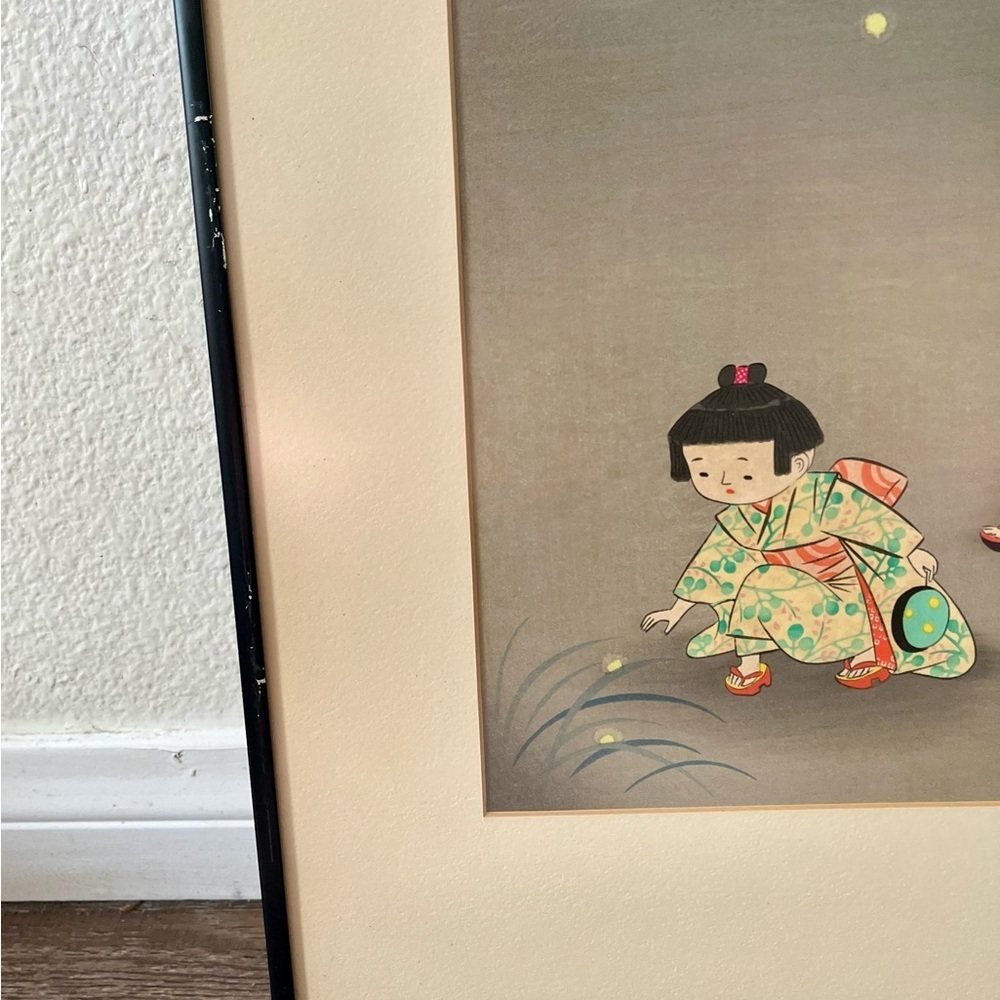 1950 Hitoshi Kiyohara Signed Wood Block Print Japanese Art 15/19 Inches Framed - Picture 5 of 11